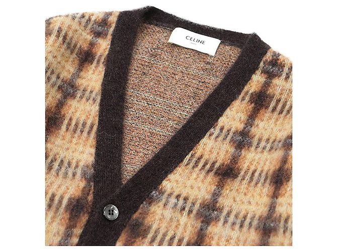 Céline CELINE Mohair-Alpaka-Strickjacke Braun - Ansicht 7