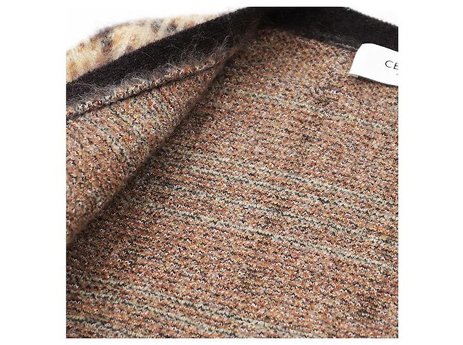Céline CELINE Mohair-Alpaka-Strickjacke Braun - Ansicht 8
