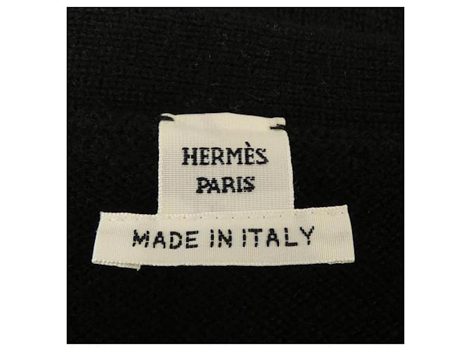 Hermès Chaleco de cachemira Hermes 4E2721D1 Negro - vista 4