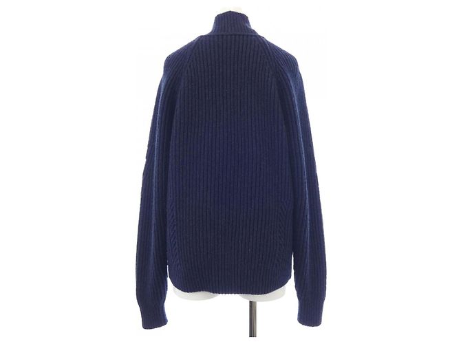 Hermès Hermes Cheval à la Cordeau Punto de Cachemira Azul Azul marino - vista 2