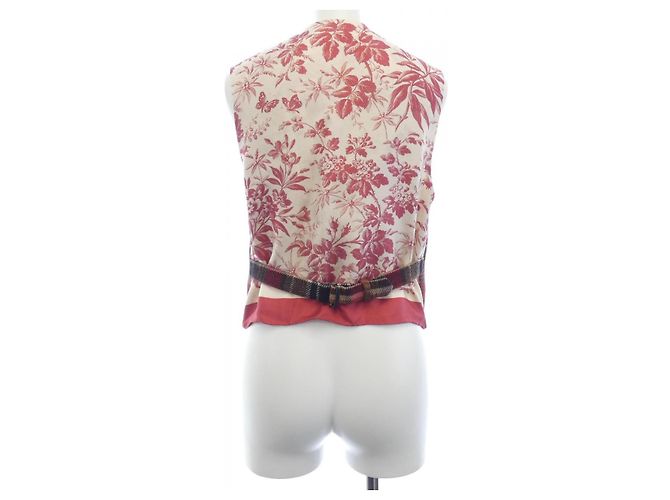 Chaleco Check Gucci 728507 ZAJ04 Castaño Roja - vista 2