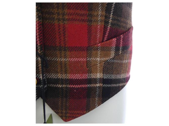 Chaleco Check Gucci 728507 ZAJ04 Castaño Roja - vista 6