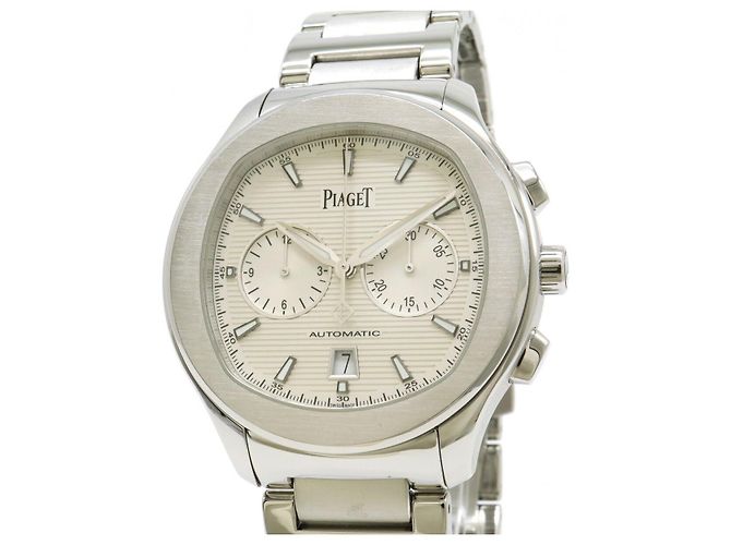 Piaget Polo Chronograph aus Edelstahl Weiß - Ansicht 4