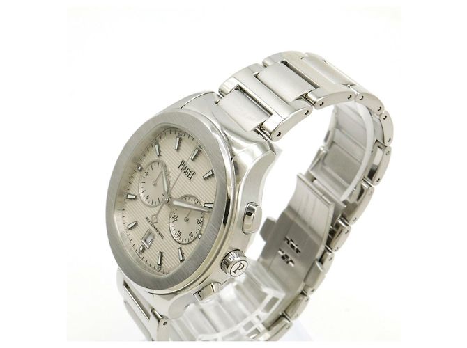 Piaget Polo Chronograph aus Edelstahl Weiß - Ansicht 6