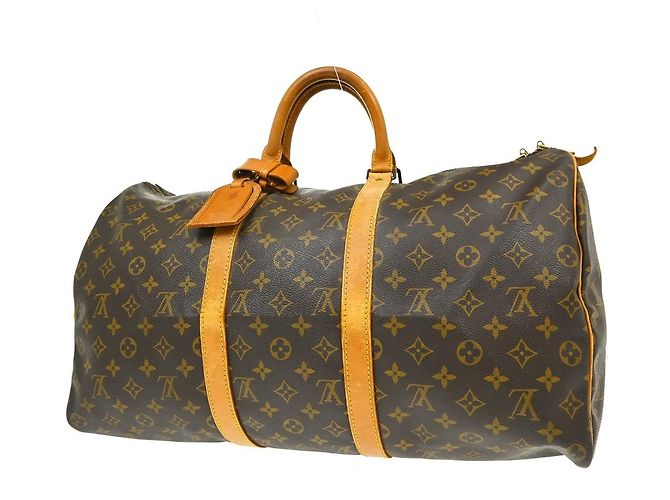 Borsa Keepall Louis Vuitton Monogram Canvas 50 Marrone - vista 2