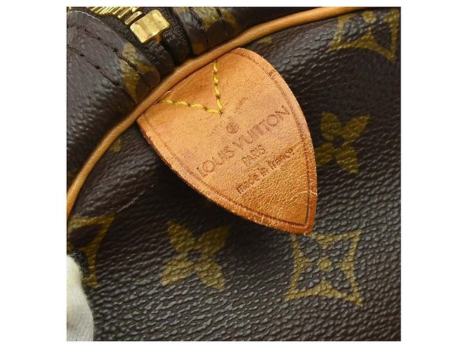 Borsa Keepall Louis Vuitton in tela Monogram 55 Marrone - vista 4