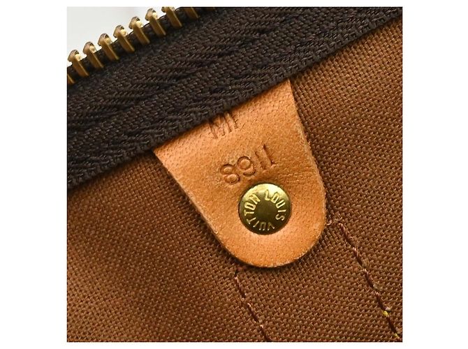 Borsa Keepall Louis Vuitton in tela Monogram 55 Marrone - vista 5