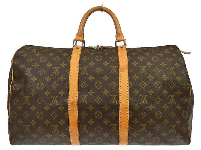 Borsa Keepall Louis Vuitton Monogram Canvas 50 Marrone - vista 2