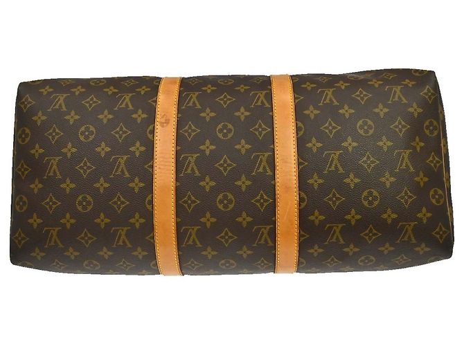 Borsa Keepall Louis Vuitton Monogram Canvas 50 Marrone - vista 7