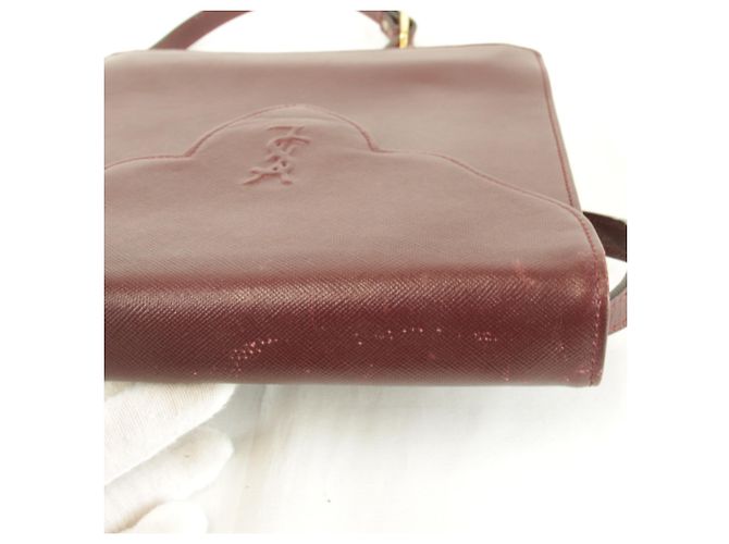Borsa a tracolla Yves Saint Laurent rosso vino Bordò - vista 9