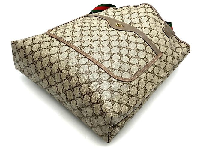 Borsa Tote Gucci in GG Supreme Marrone - vista 2