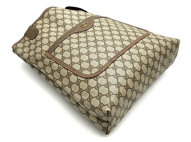 Borsa Tote Gucci in GG Supreme Marrone - vista 3