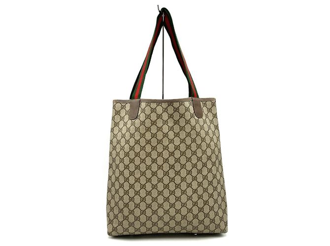 Borsa Tote Gucci in GG Supreme Marrone - vista 4