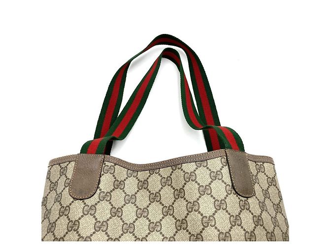 Borsa Tote Gucci in GG Supreme Marrone - vista 5