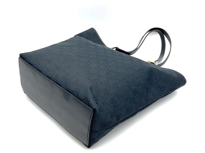 Borsa Tote Gucci in tela GG nera Nero - vista 3