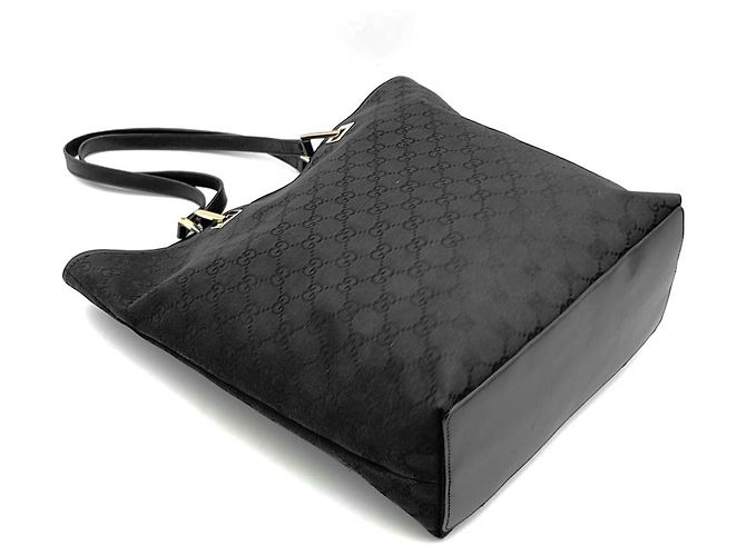 Borsa Tote Gucci in tela GG nera Nero - vista 4
