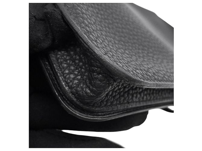 Hermès Borsa a tracolla Dogon Hermes in pelle Togo nera Nero - vista 10