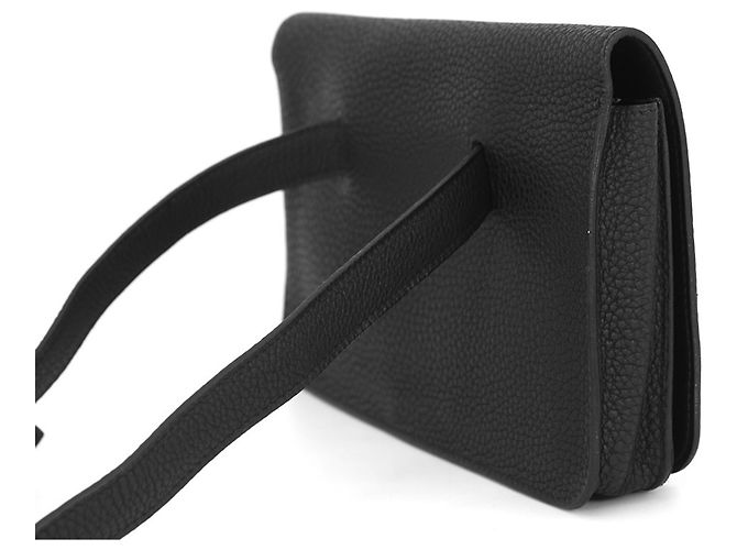Hermès Borsa a tracolla Dogon Hermes in pelle Togo nera Nero - vista 3