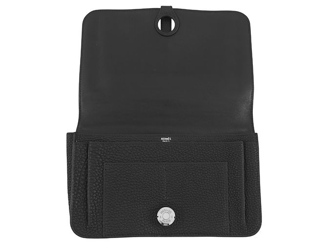 Hermès Borsa a tracolla Dogon Hermes in pelle Togo nera Nero - vista 6