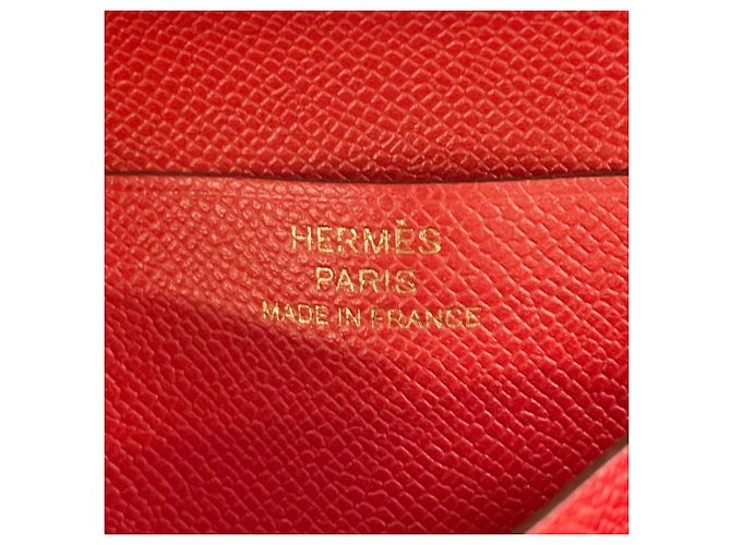Hermès Hermes Bi-fold Wallet Bearn Compact Rouge Pivoine - Ansicht 11