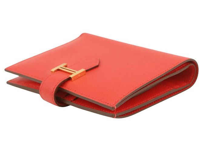 Hermès Hermes Bi-fold Wallet Bearn Compact Rouge Pivoine - Ansicht 2