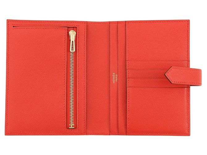 Hermès Hermes Bi-fold Wallet Bearn Compact Rouge Pivoine - Ansicht 4