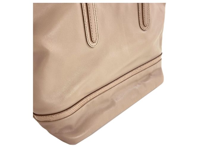Borsa tote Bally Logo in pelle beige - vista 12