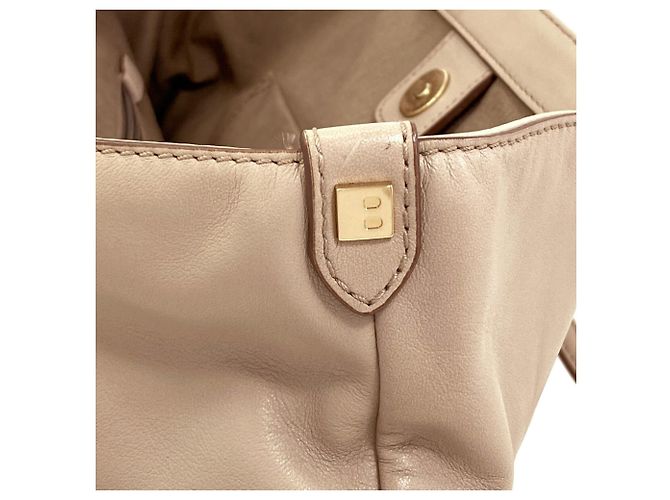 Borsa tote Bally Logo in pelle beige - vista 16