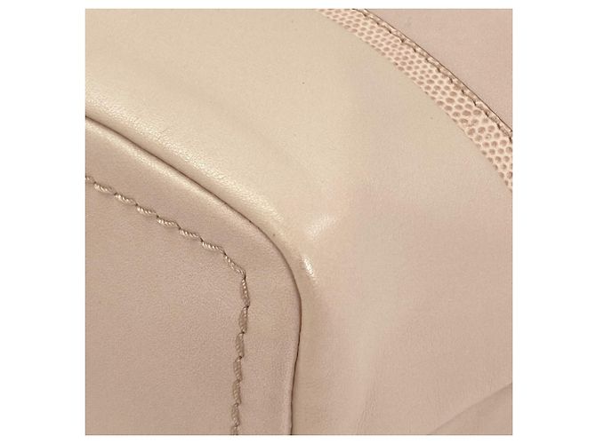 Borsa tote Bally Logo in pelle beige - vista 19
