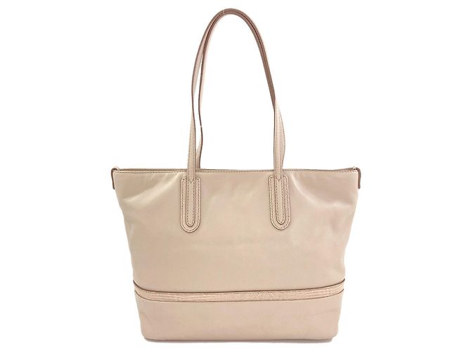 Borsa tote Bally Logo in pelle beige - vista 2