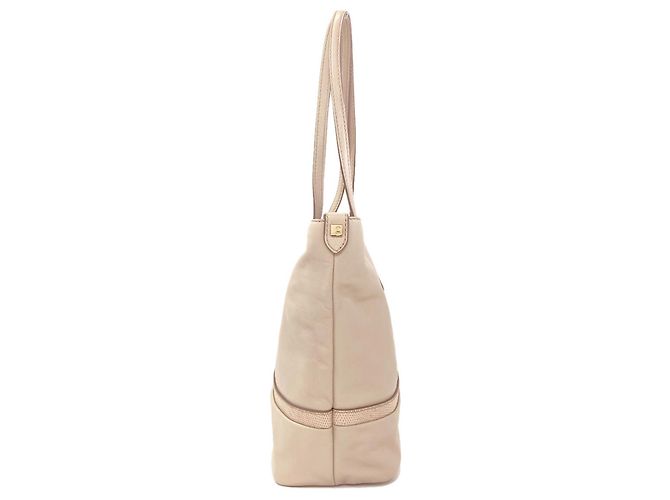 Borsa tote Bally Logo in pelle beige - vista 3