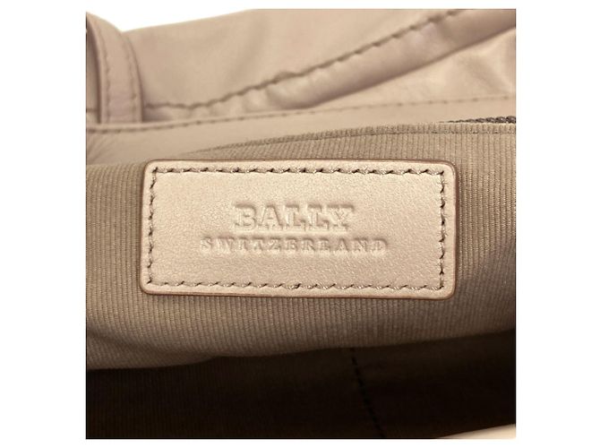 Borsa tote Bally Logo in pelle beige - vista 6