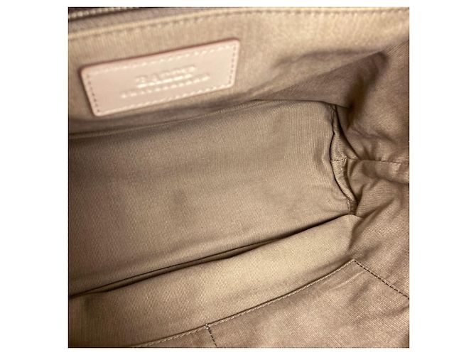 Borsa tote Bally Logo in pelle beige - vista 8