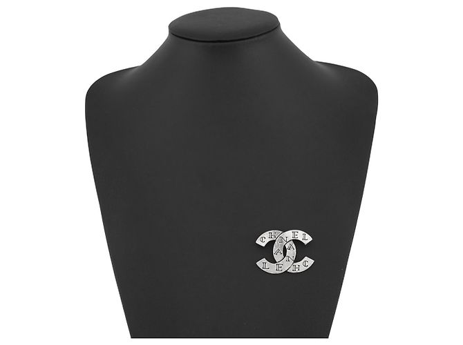 Spilla in metallo argento Chanel - vista 4