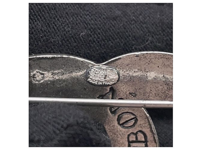 Spilla in metallo argento Chanel - vista 9