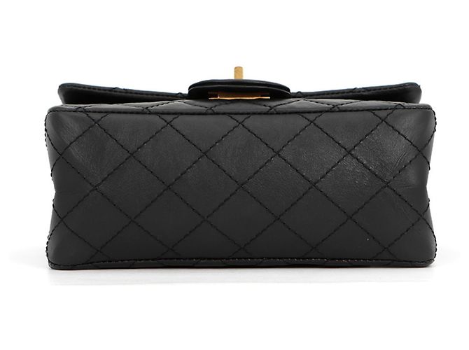Borsa a Spalla con Catena Chanel Matelassé 2.55 Mini Nero - vista 3