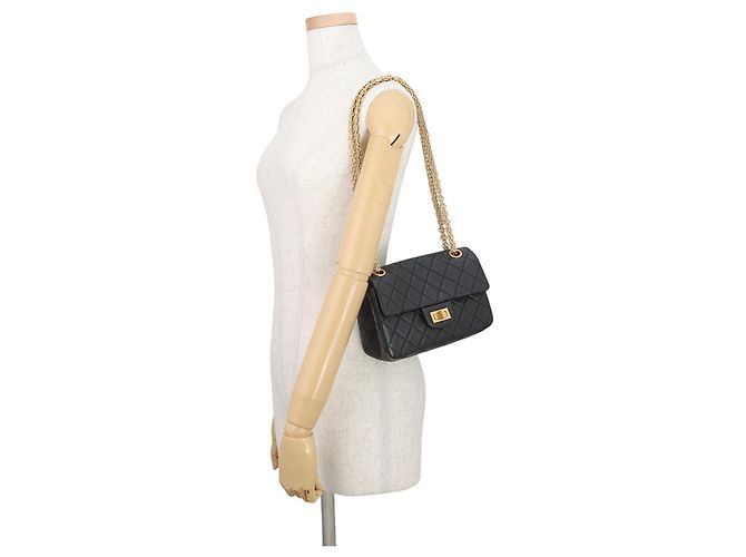 Borsa a Spalla con Catena Chanel Matelassé 2.55 Mini Nero - vista 4