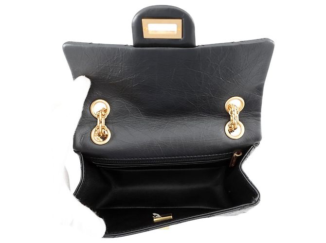 Borsa a Spalla con Catena Chanel Matelassé 2.55 Mini Nero - vista 6