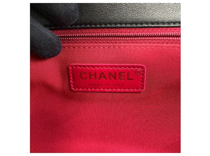 Borsa a tracolla Chanel in agnello nero - vista 17