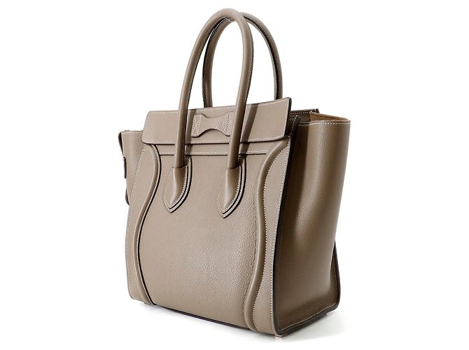 Céline Borsa Celine Luggage Micro Shopper Grigio - vista 2