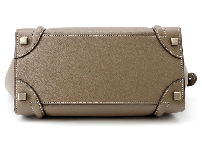 Céline Borsa Celine Luggage Micro Shopper Grigio - vista 3