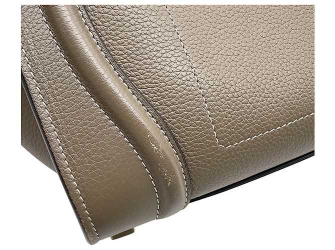 Céline Borsa Celine Luggage Micro Shopper Grigio - vista 7
