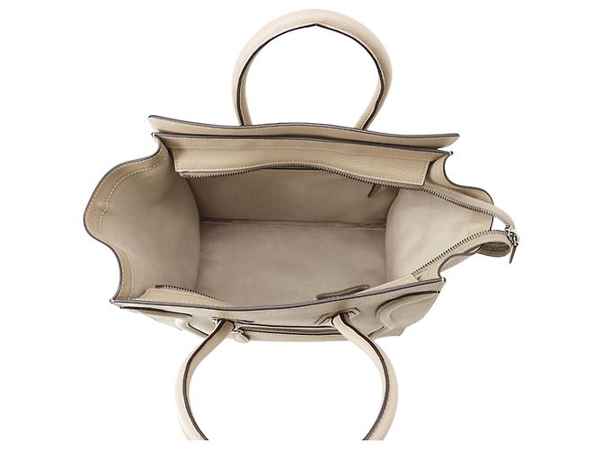 Céline Borsa Celine Luggage Shopper Mini Beige - vista 5