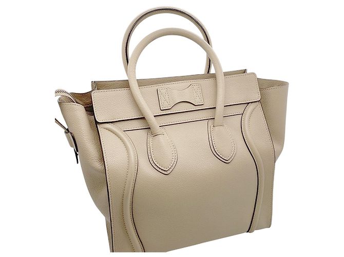 Céline Borsa Celine Luggage Shopper Mini Beige - vista 6
