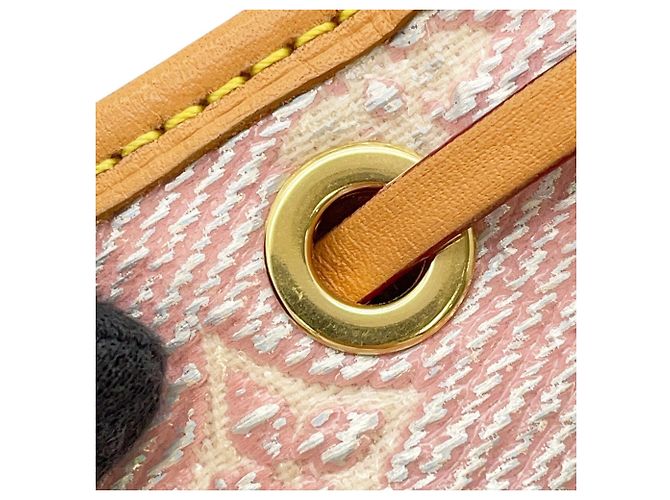 Noe Borsa a tracolla in jacquard laminato Monogram Louis Vuitton Rosa - vista 11