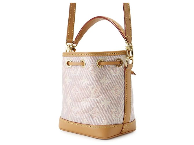 Noe Borsa a tracolla in jacquard laminato Monogram Louis Vuitton Rosa - vista 2