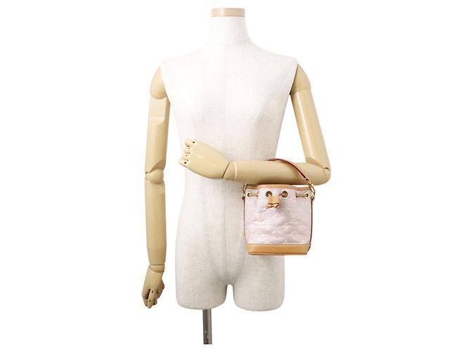 Noe Borsa a tracolla in jacquard laminato Monogram Louis Vuitton Rosa - vista 4