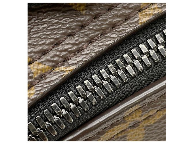 Zaino Louis Vuitton Monogram Macassar Dean Nero Blu Monogramma - vista 12