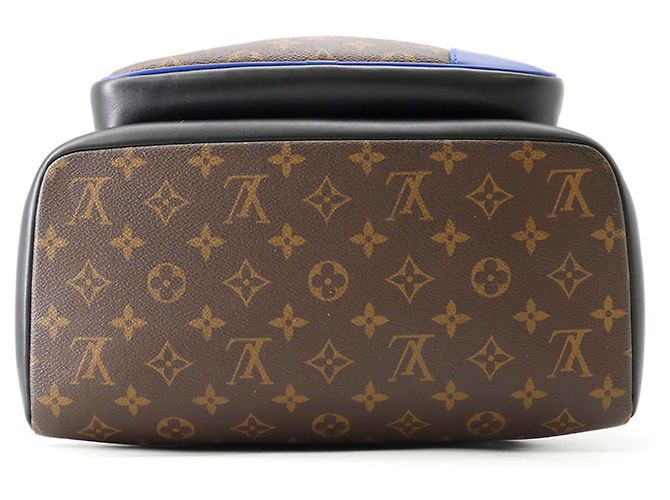 Zaino Louis Vuitton Monogram Macassar Dean Nero Blu Monogramma - vista 3