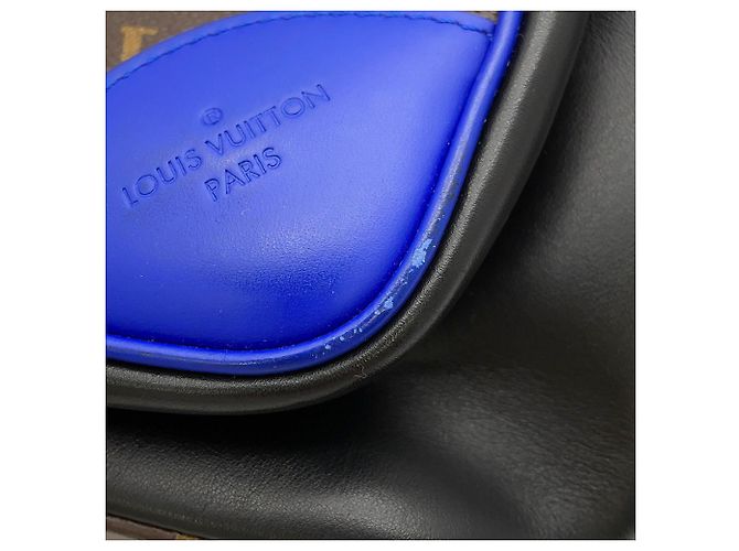 Zaino Louis Vuitton Monogram Macassar Dean Nero Blu Monogramma - vista 6